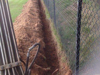 Fencing trench in Esher