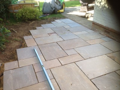 Patio paving in Epsom