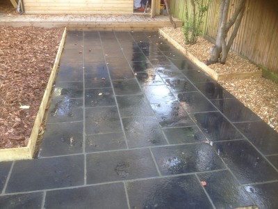 Patio paving in Horsely